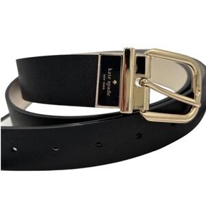 Kate Spade Black Belt with Silver Buckle
